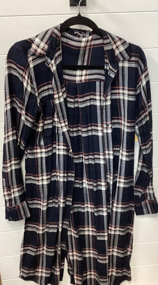 Tunic Ls By Silver In Plaid Pattern, Size:S