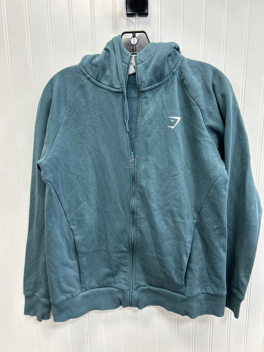 Athletic Sweatshirt Hoodie By Gym Shark In Teal, Size:S
