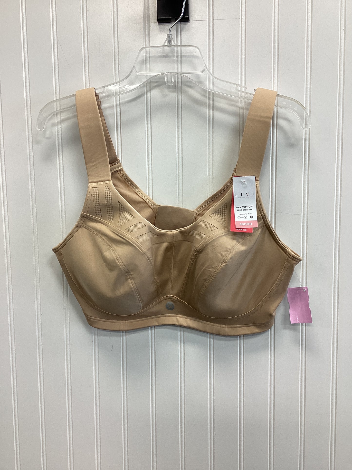Athletic Bra By Livi Active In Tan, Size:1X