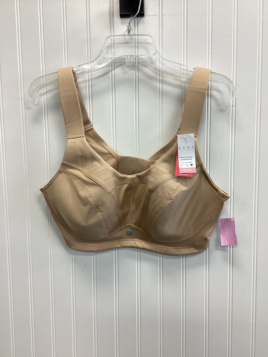 Athletic Bra By Livi Active In Tan, Size:1X
