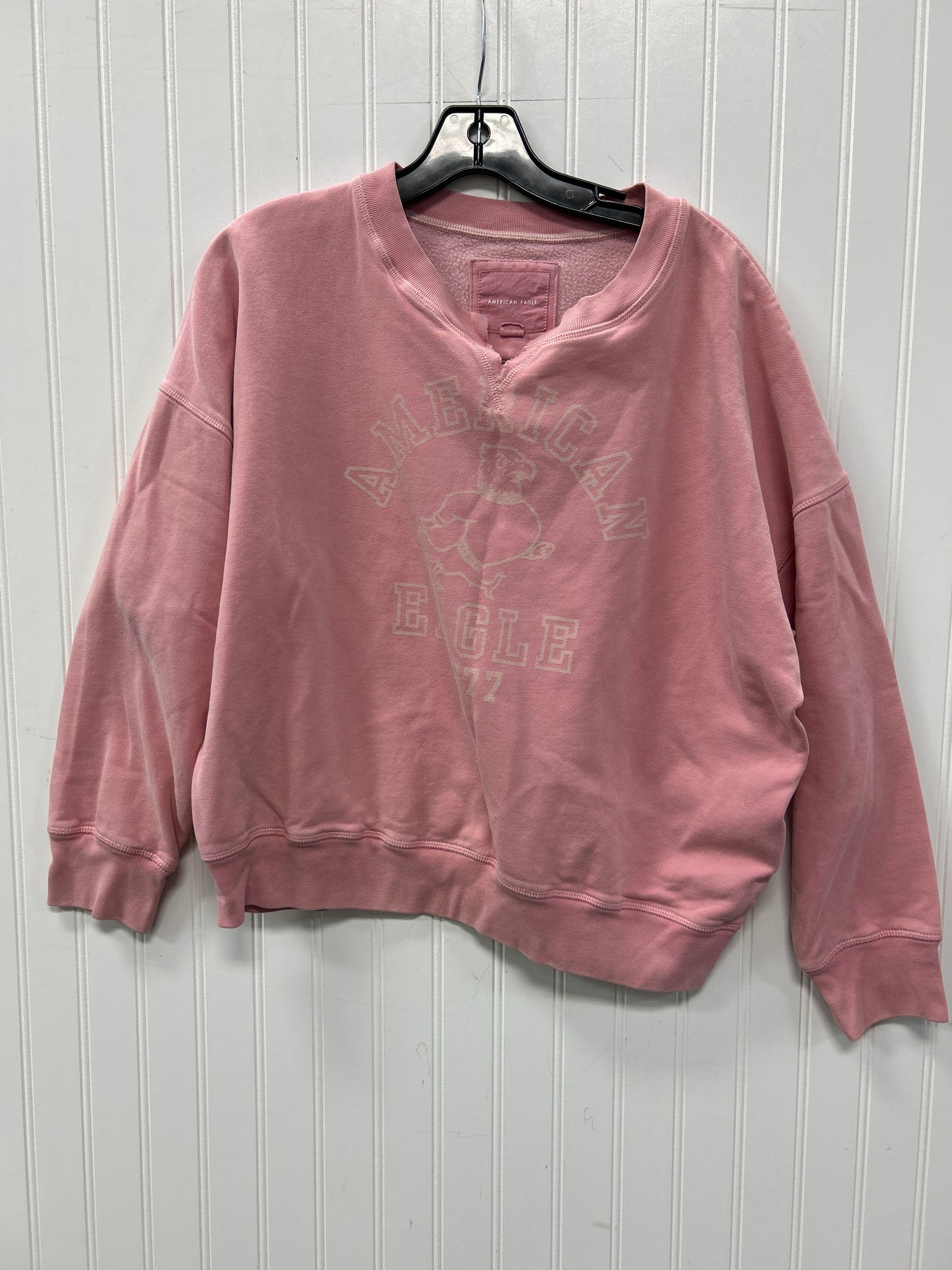 Sweatshirt Crewneck By American Eagle In Pink, Size:M