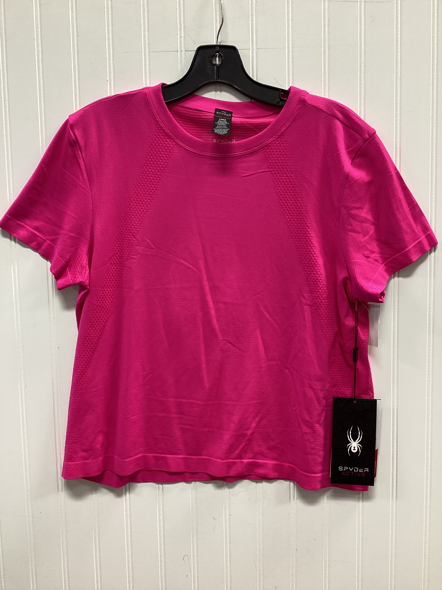 Athletic Top Ss By Spyder In Pink, Size:L