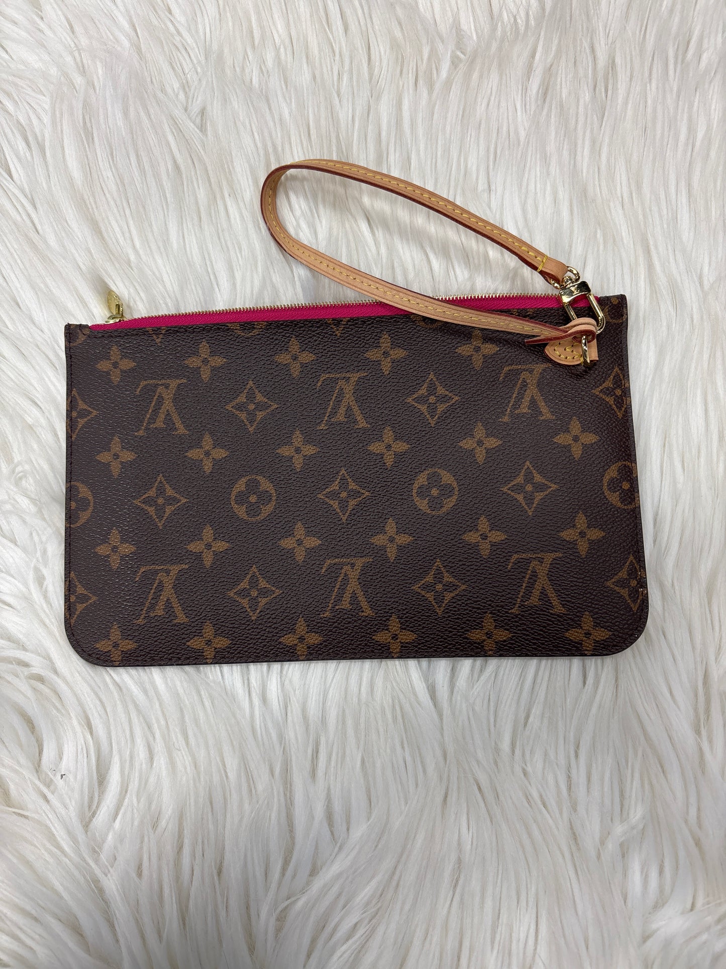 Handbag Luxury Designer By Louis Vuitton In Brown, Size:Large
