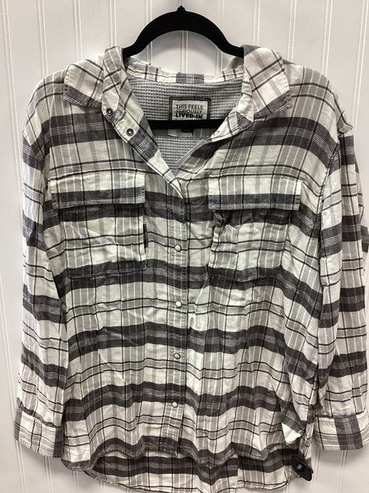 Top Ls By American Eagle In Grey, Size:M