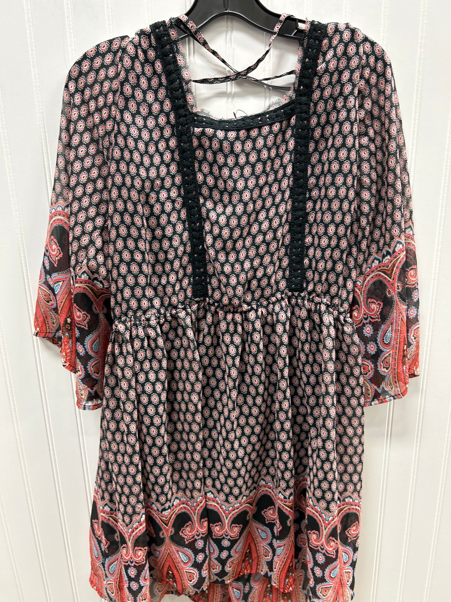 Dress Casual Midi By Miss Me In Paisley Print, Size:L