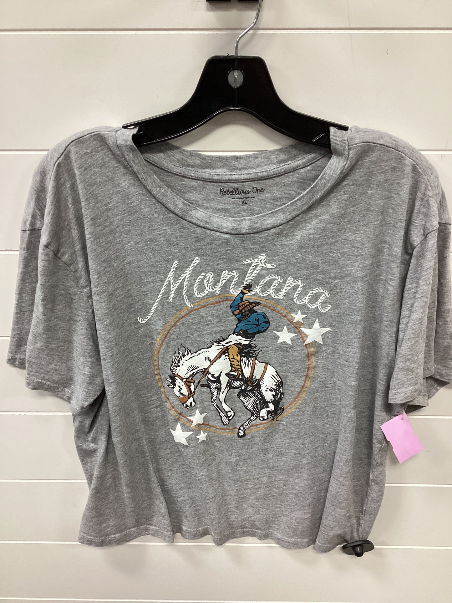 Top Ss By Clothes Mentor In Grey, Size:Xl