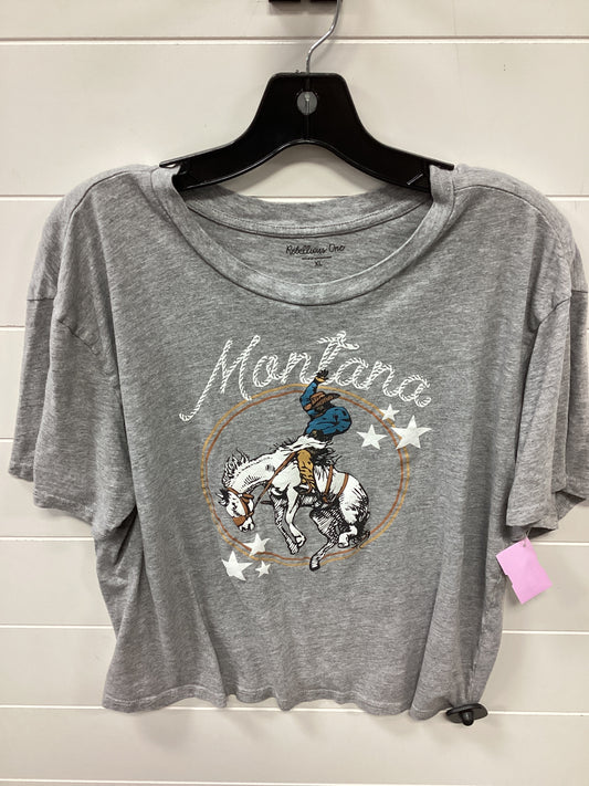 Top Ss By Clothes Mentor In Grey, Size:Xl