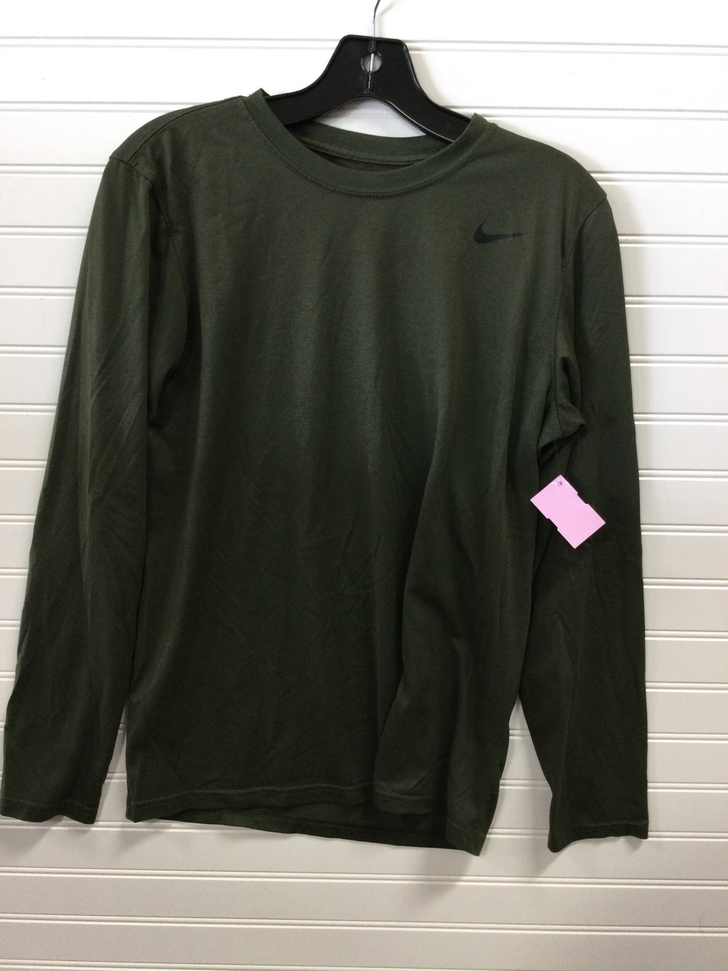 Athletic Top Ls Collar By Nike In Green, Size:S
