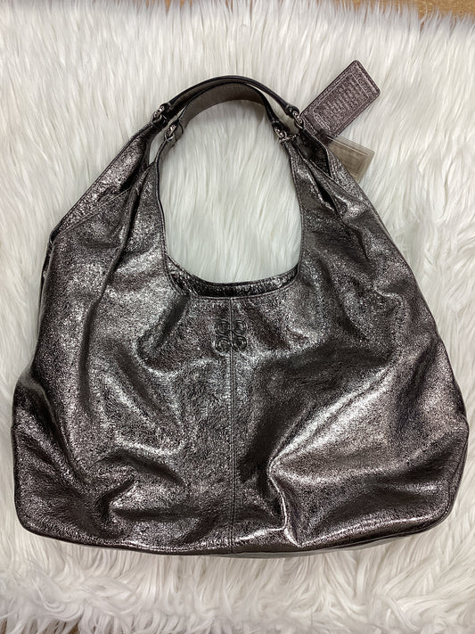 Handbag Designer By Coach In Silver, Size:Medium