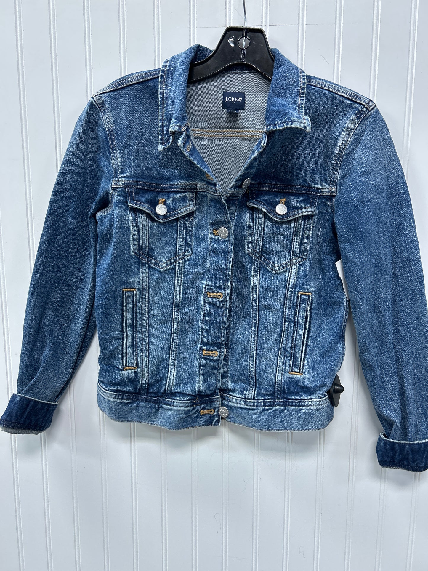 Jacket Denim By J. Crew In Blue Denim, Size:Xxs