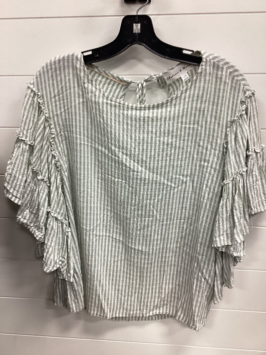 Top Ss By Chelsea And Theodore In Green & White, Size:L