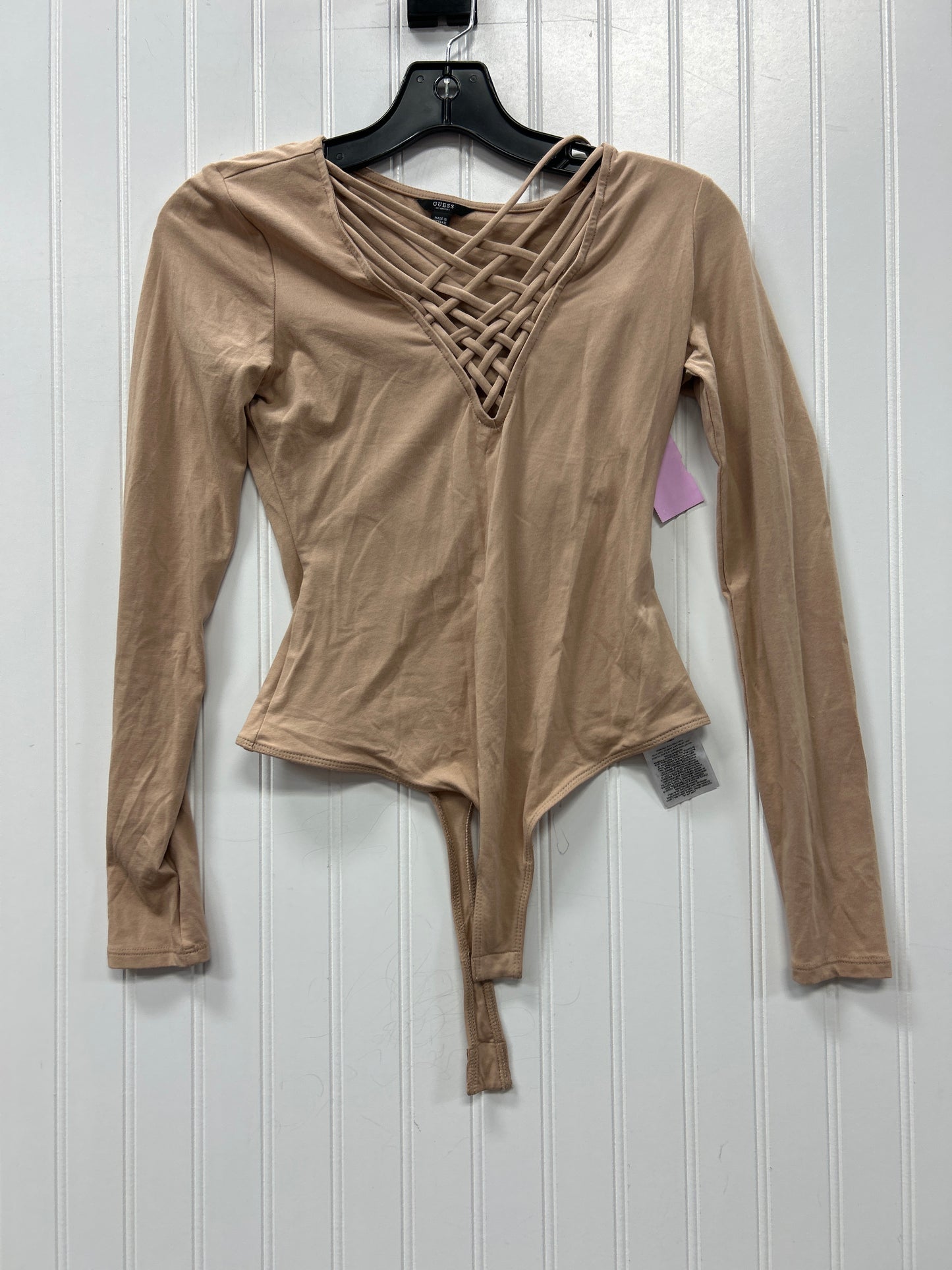 Bodysuit By Guess In Tan, Size:Xs