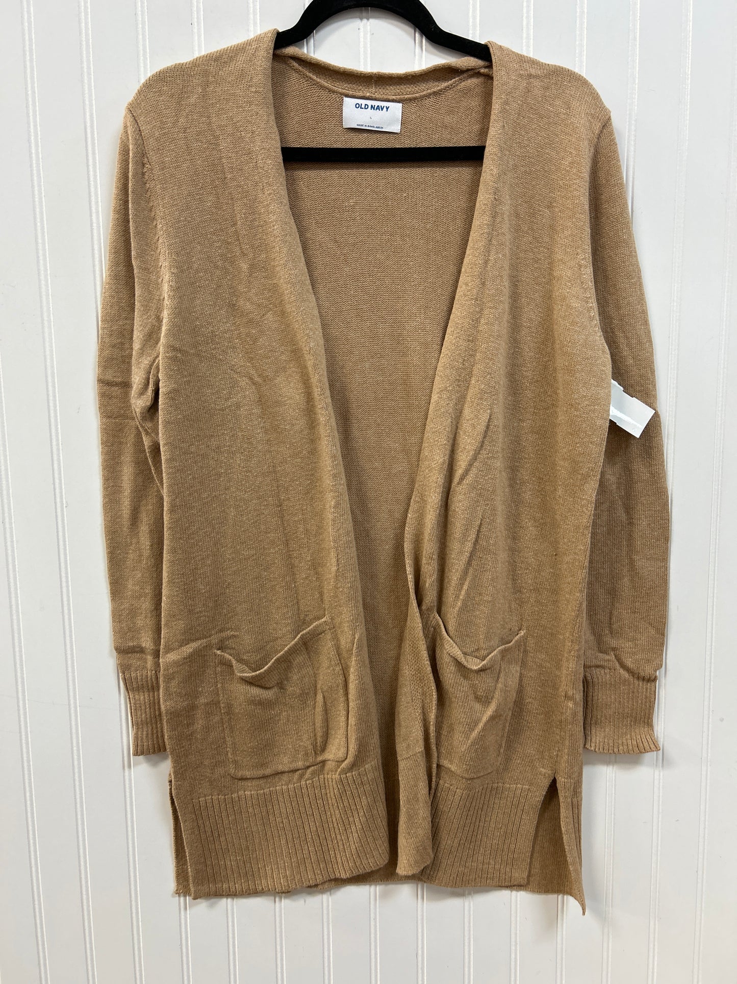 Sweater Cardigan By Old Navy In Tan, Size:L