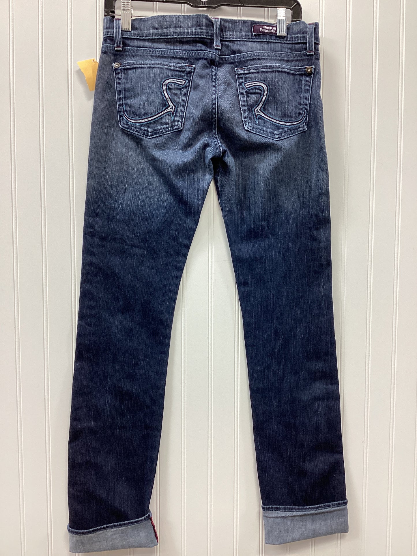 Jeans Flared By Seven 7 In Blue Denim, Size:4