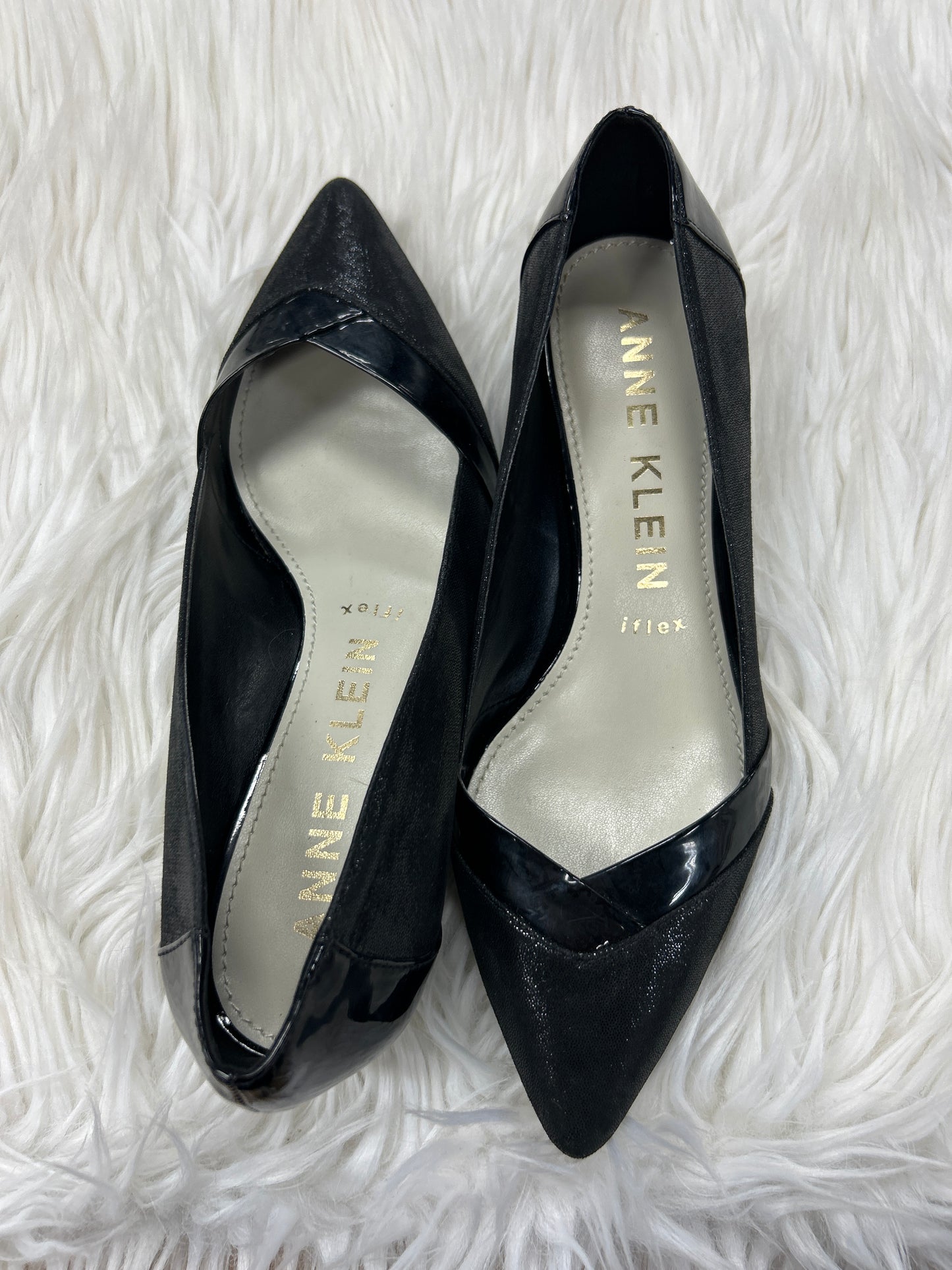 Sandals Heels Block By Anne Klein In Black, Size:7.5