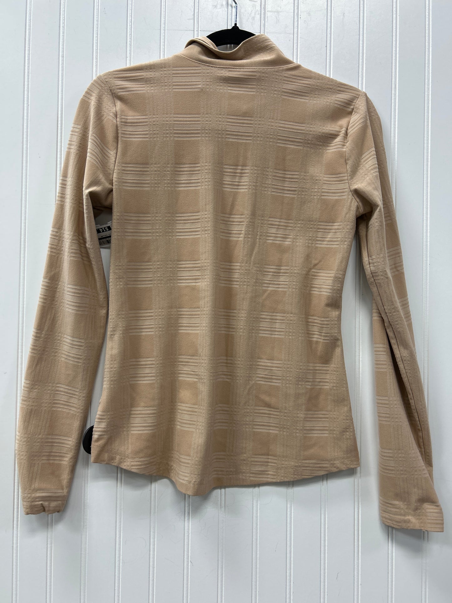 Athletic Top Ls Collar By Nike Apparel In Tan, Size:S