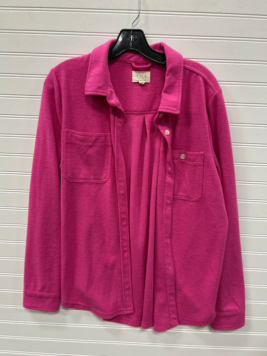 Jacket Shirt By Thread And Supply In Pink, Size:L