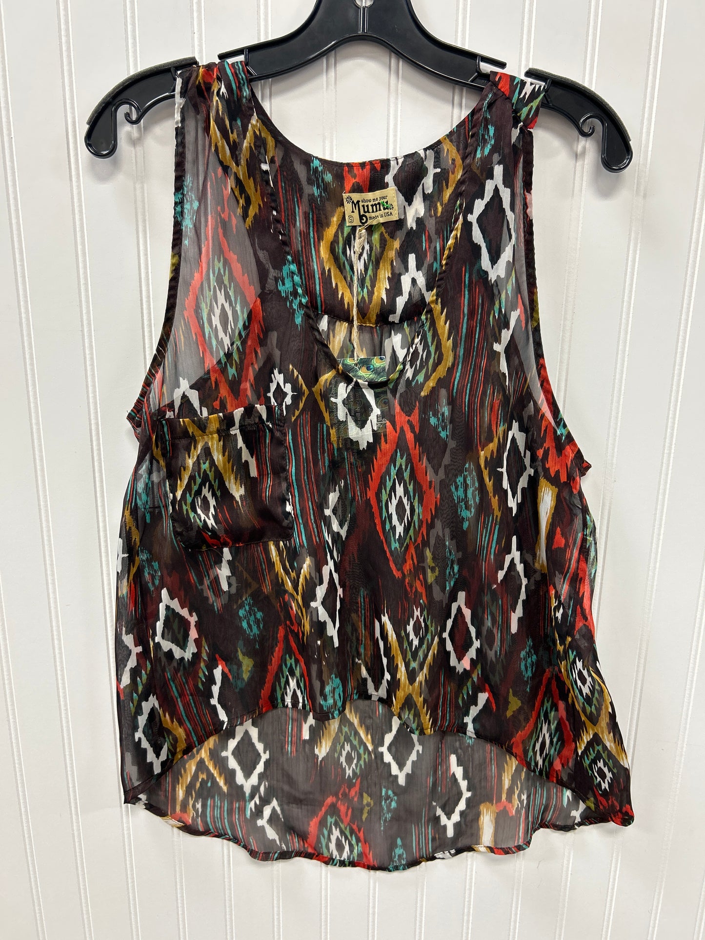 Blouse Sleeveless By Mumu In Brown, Size:S