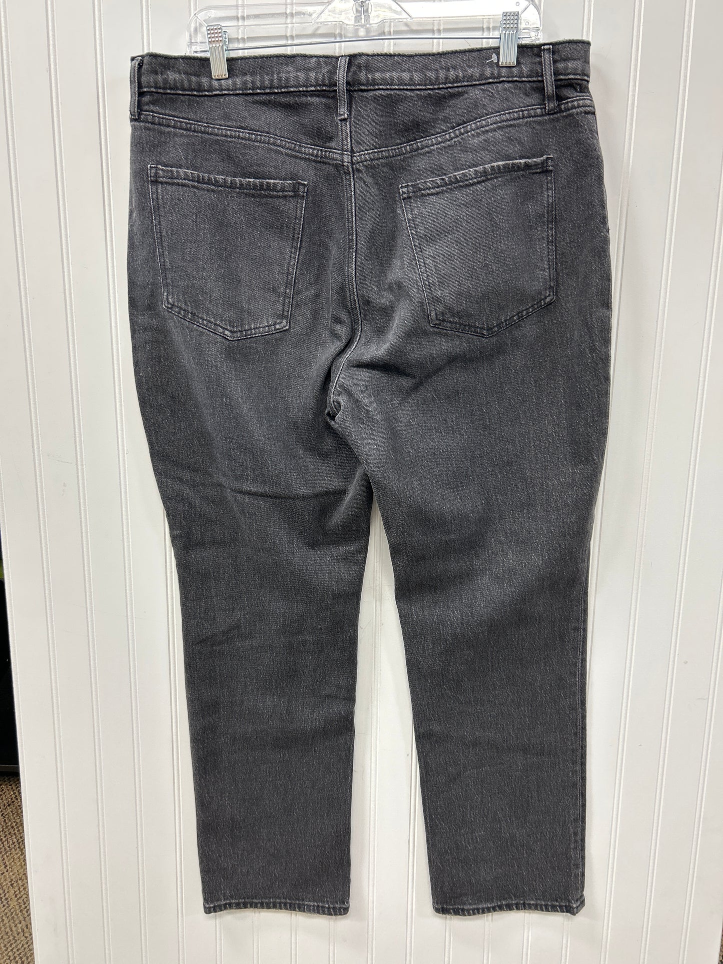 Jeans Straight By Kirkland In Black Denim, Size:14