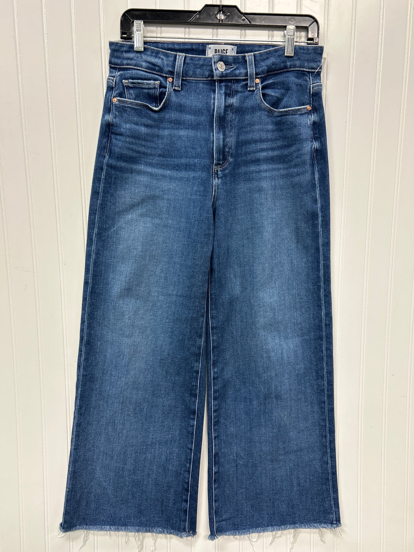 Jeans Wide Leg By Paige In Blue Denim, Size:6
