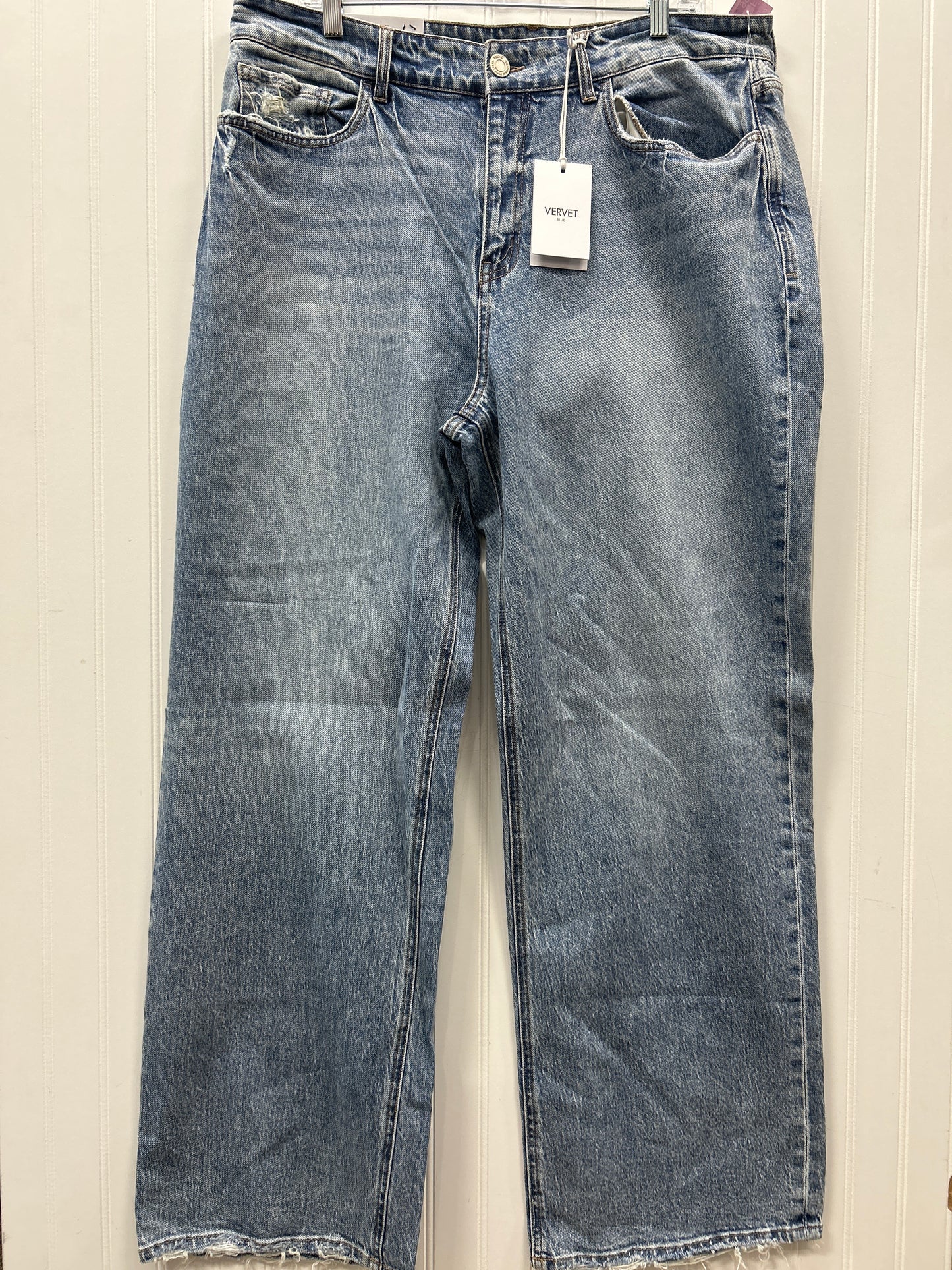 Jeans Wide Leg By Vervet In Blue Denim, Size:18 NWT
