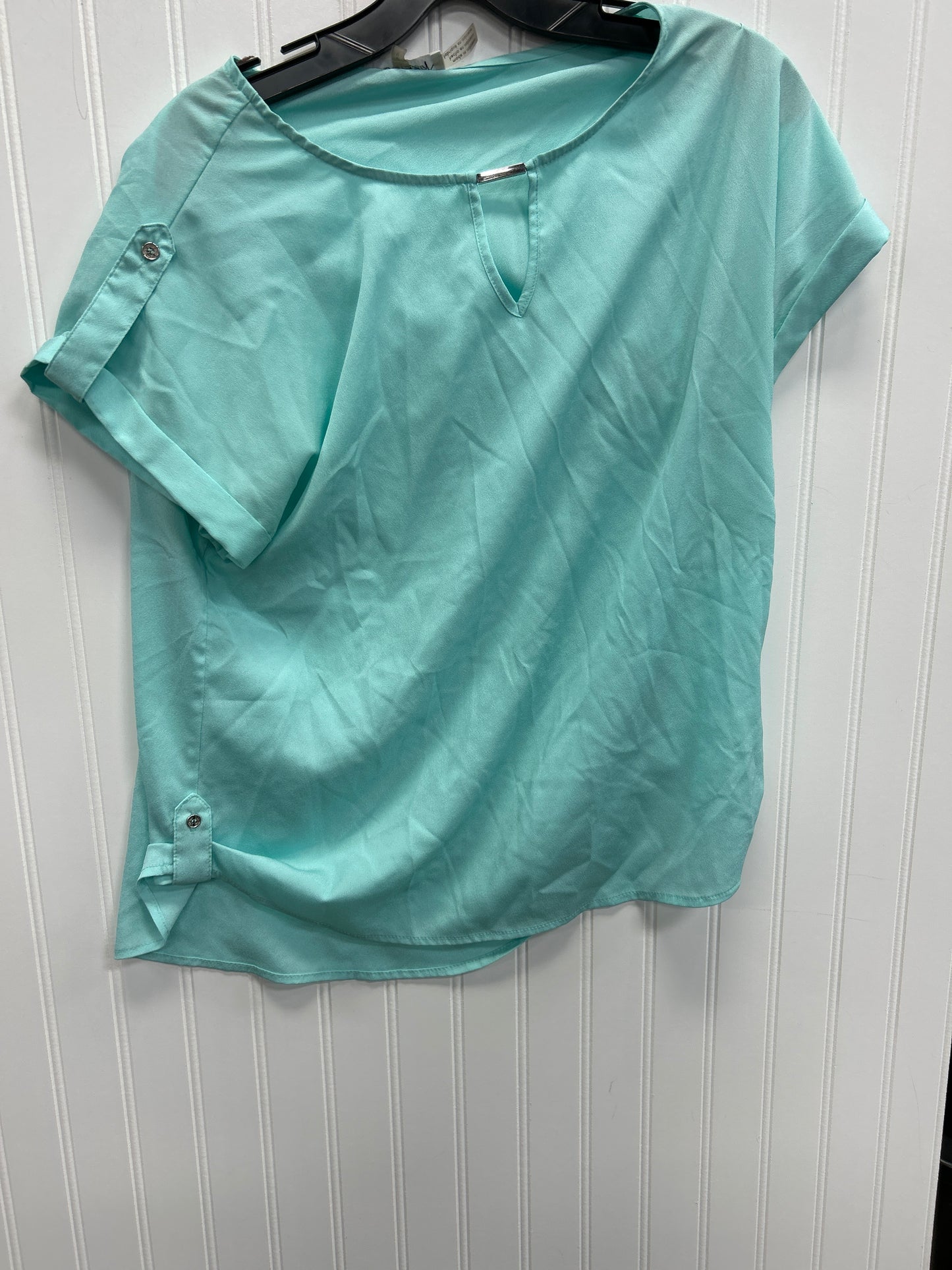 Top Ss By Calvin Klein In Aqua, Size:M
