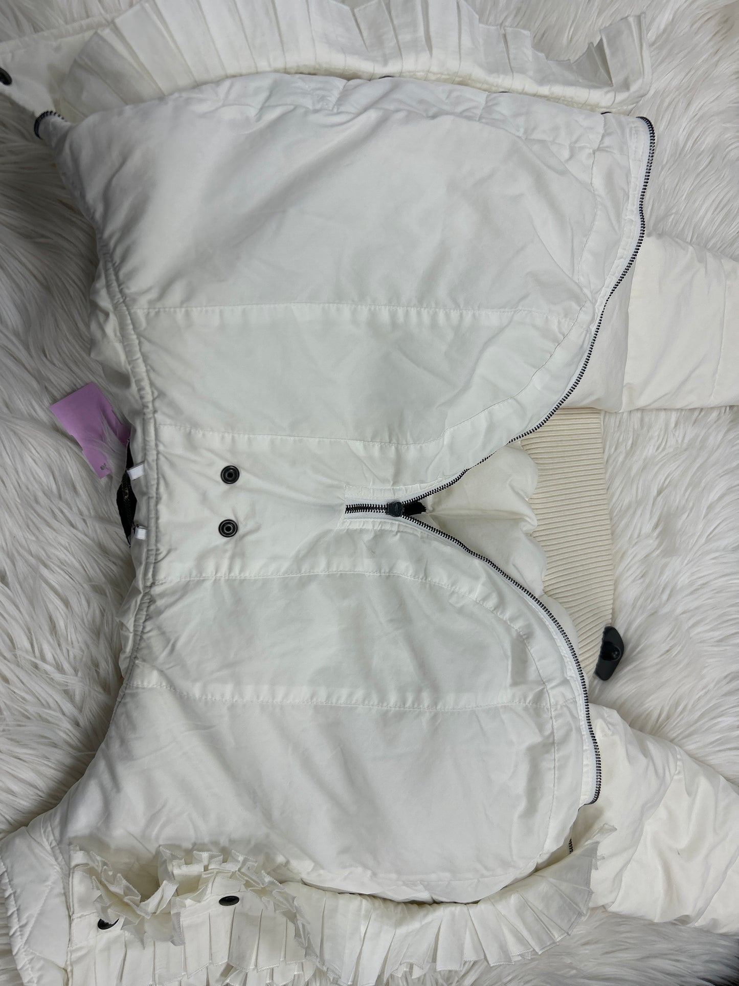 Coat Puffer & Quilted By Victor Wolf In White, Size:S