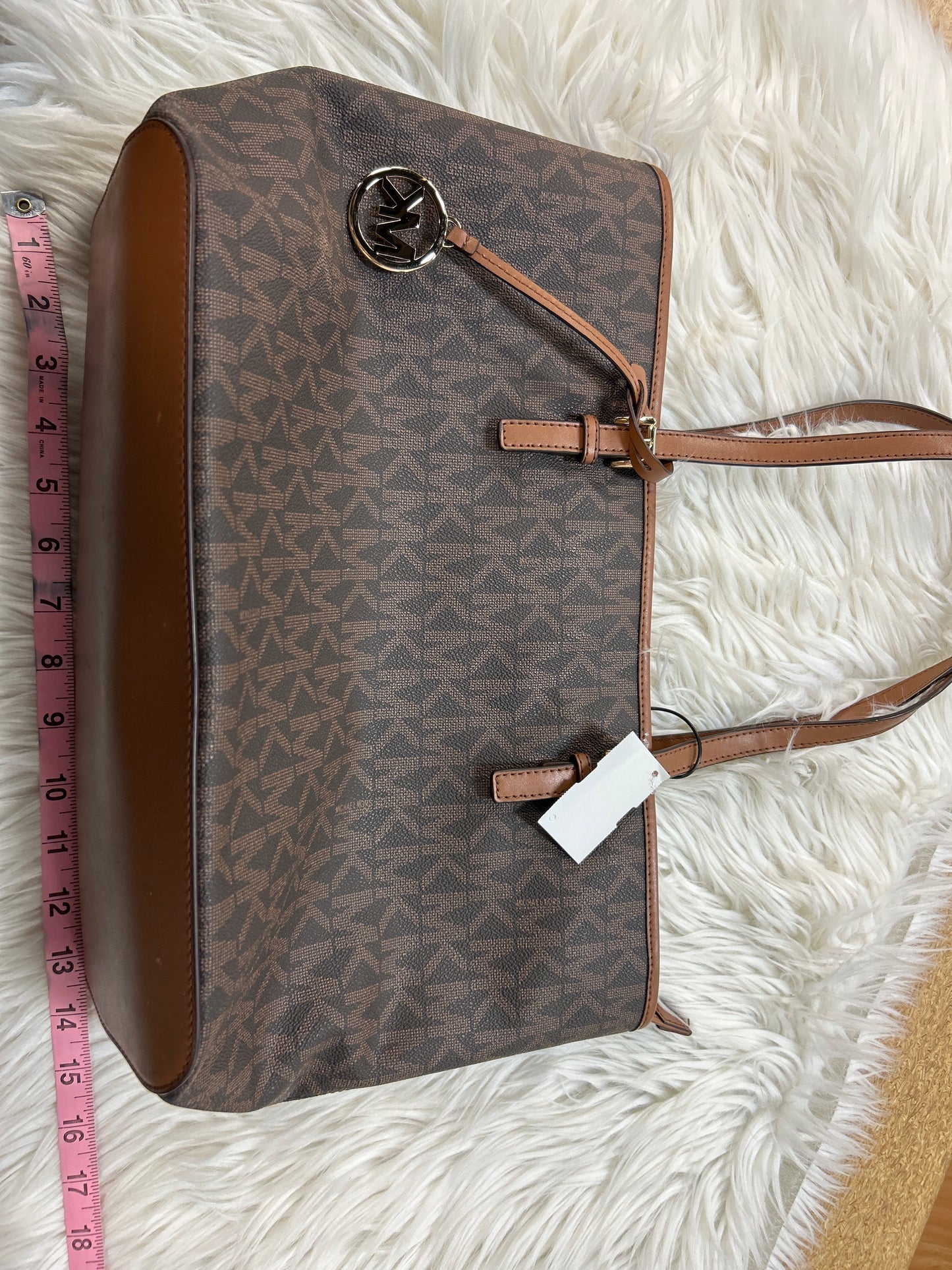 Handbag Designer By Michael Kors In Brown, Size:Large