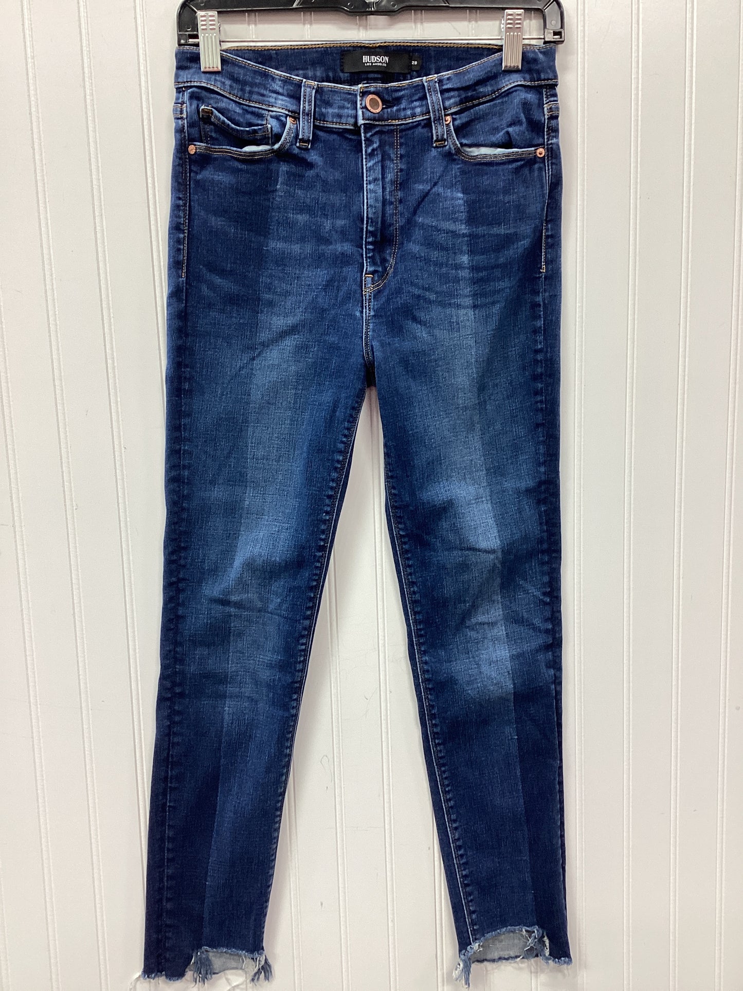 Jeans Skinny By Hudson In Blue Denim, Size:6