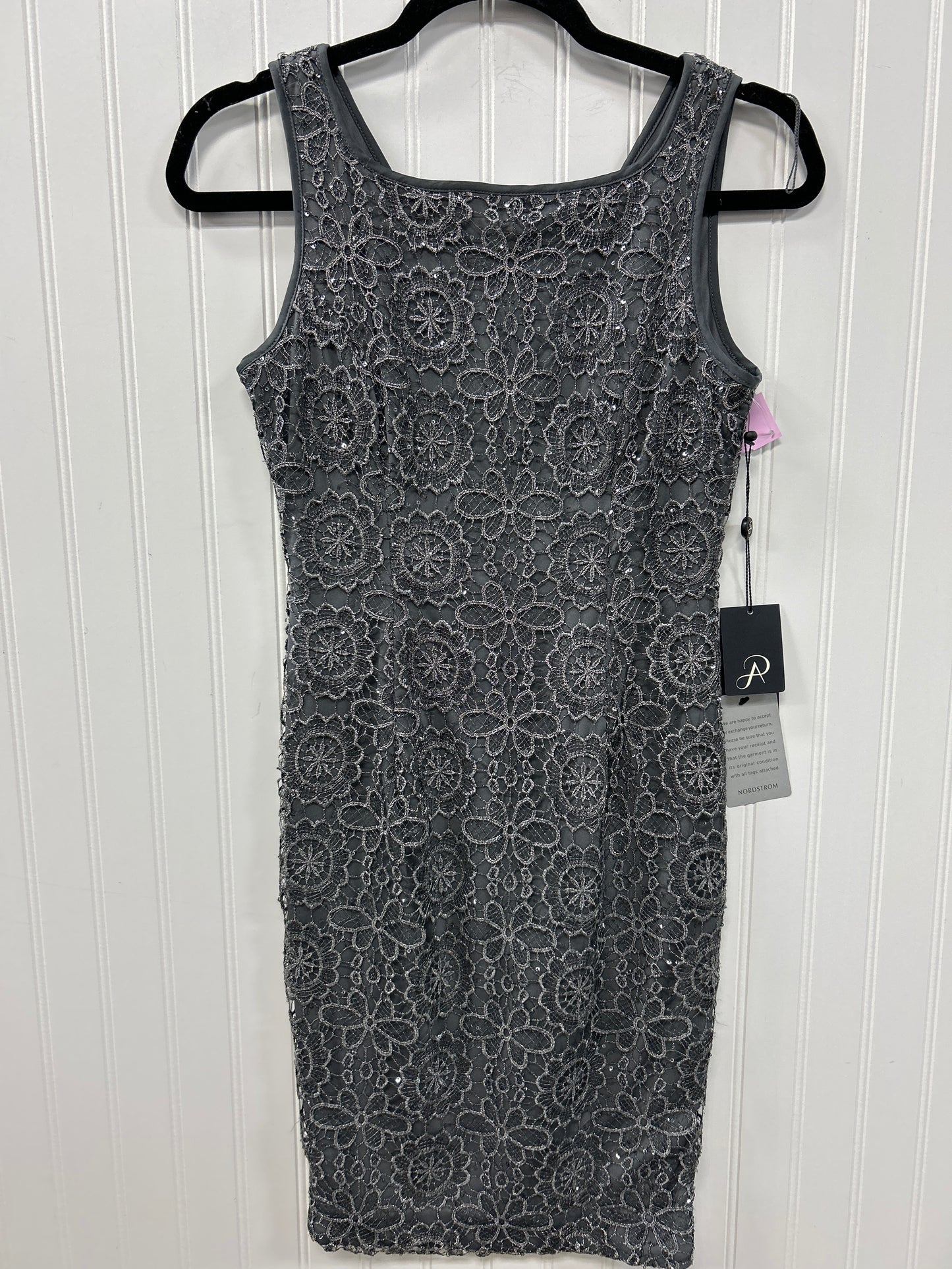 Dress Party Short By Adrianna Papell In Grey, Size:2P