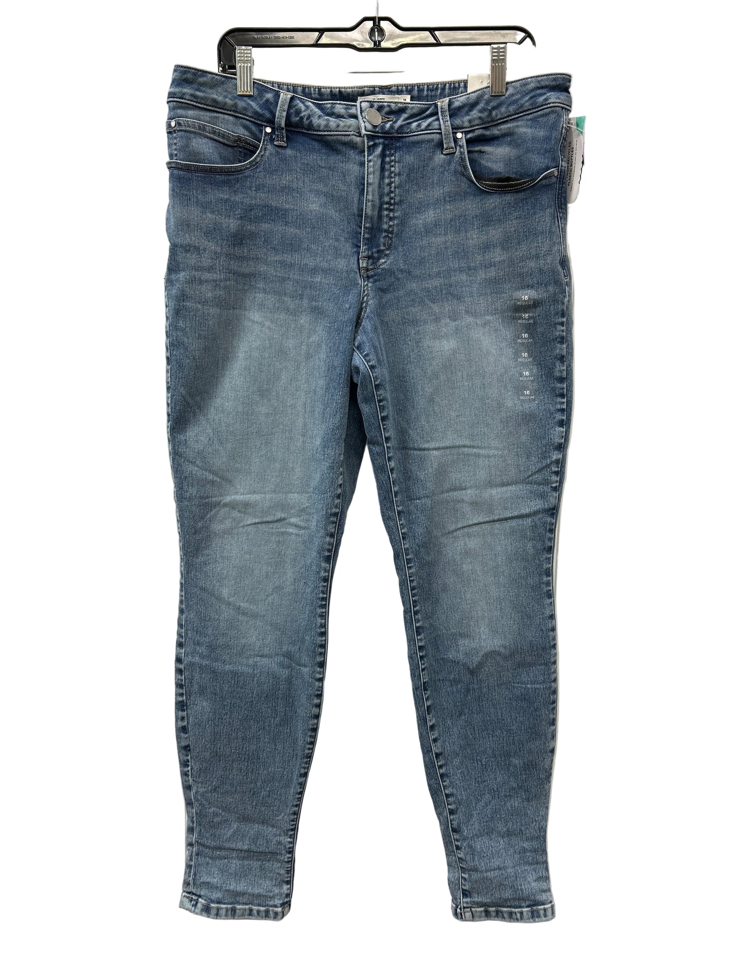 Jeans Skinny By Maurices In Blue Denim, Size:16