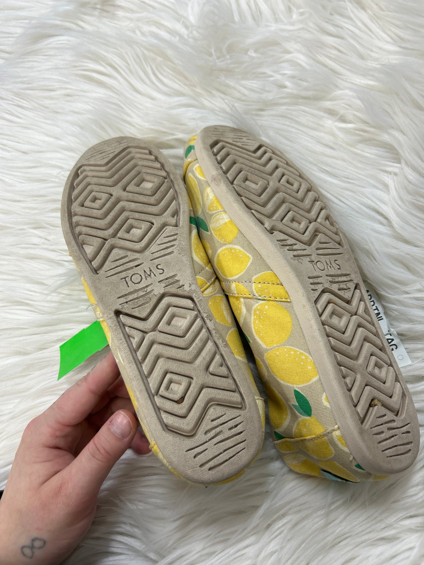 Shoes Flats By Toms In Yellow, Size:8