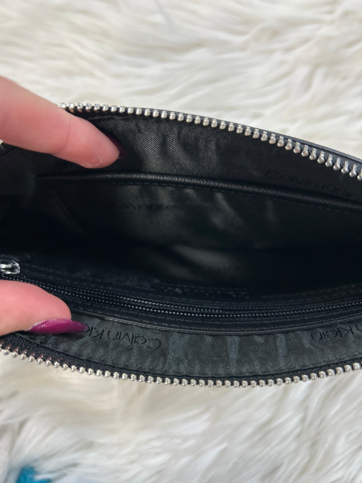 Clutch By Calvin Klein In Black, Size:Medium