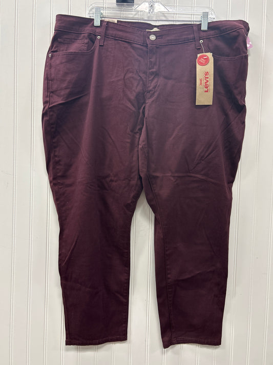 Jeans Jeggings By Levis In Maroon, Size:24 NWT