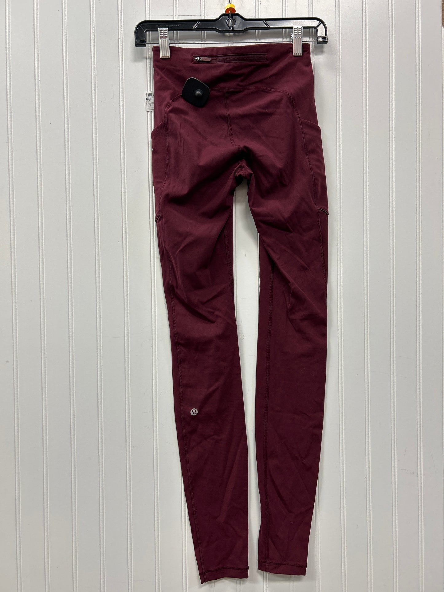 Athletic Leggings By Lululemon In Red, Size:2