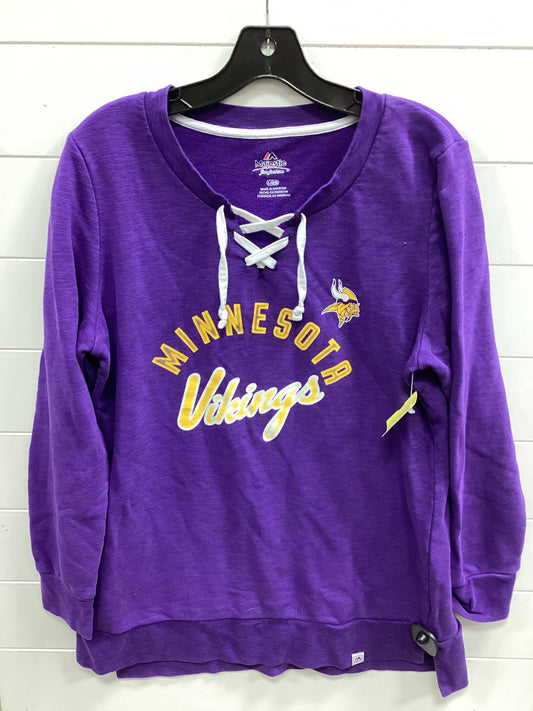 Top Ls By Majestic In Purple, Size:L