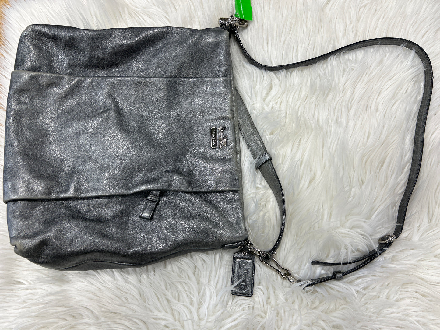 Handbag Designer By Coach In Grey, Size:Large