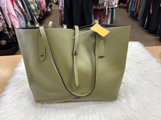 Handbag Designer By Coach In Green, Size:Medium