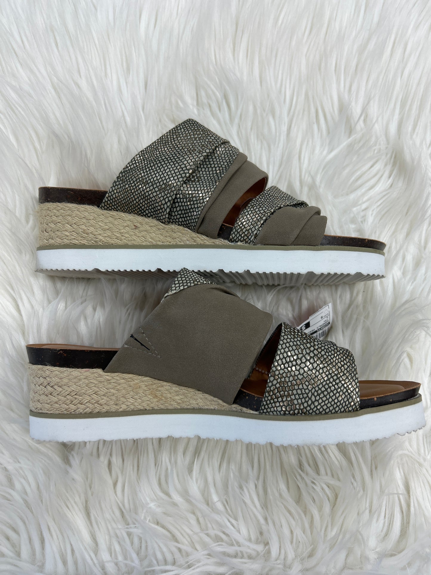 Sandals Heels Block By Corkys In Tan, Size:9