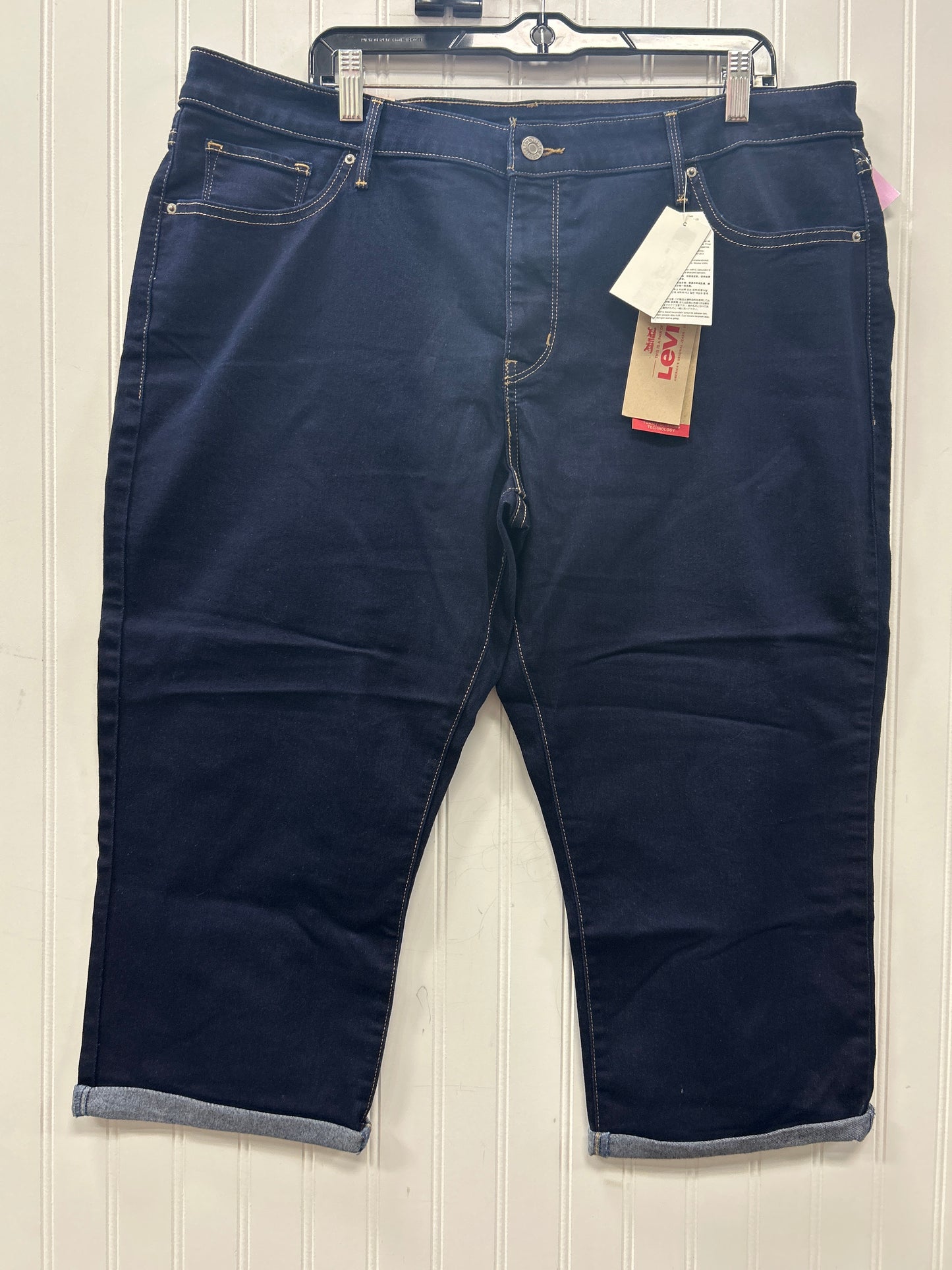 Capris By Levis In Blue Denim, Size:22 NWT
