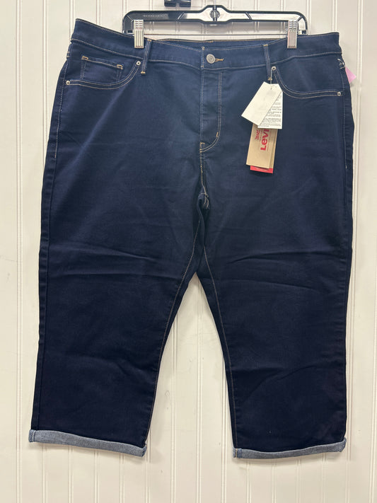Capris By Levis In Blue Denim, Size:22 NWT