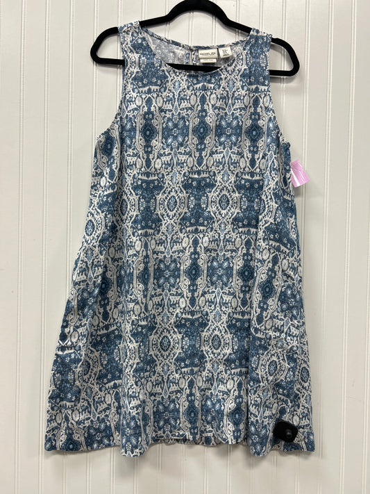 Dress Casual Midi By Rachel Zoe In Blue & White, Size:M