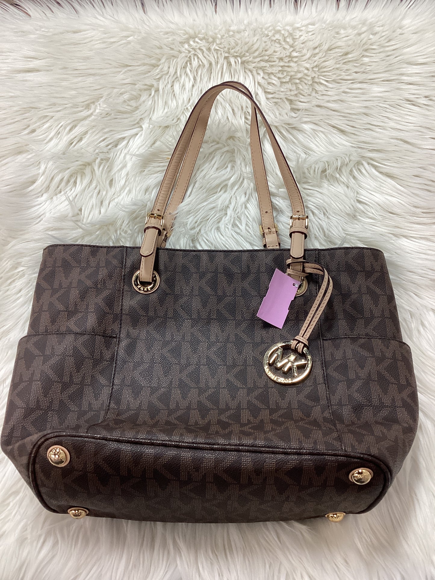 Handbag Designer By Michael Kors In Brown, Size:Large