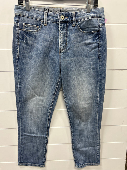 Jeans Straight By Calvin Klein In Blue Denim, Size:6