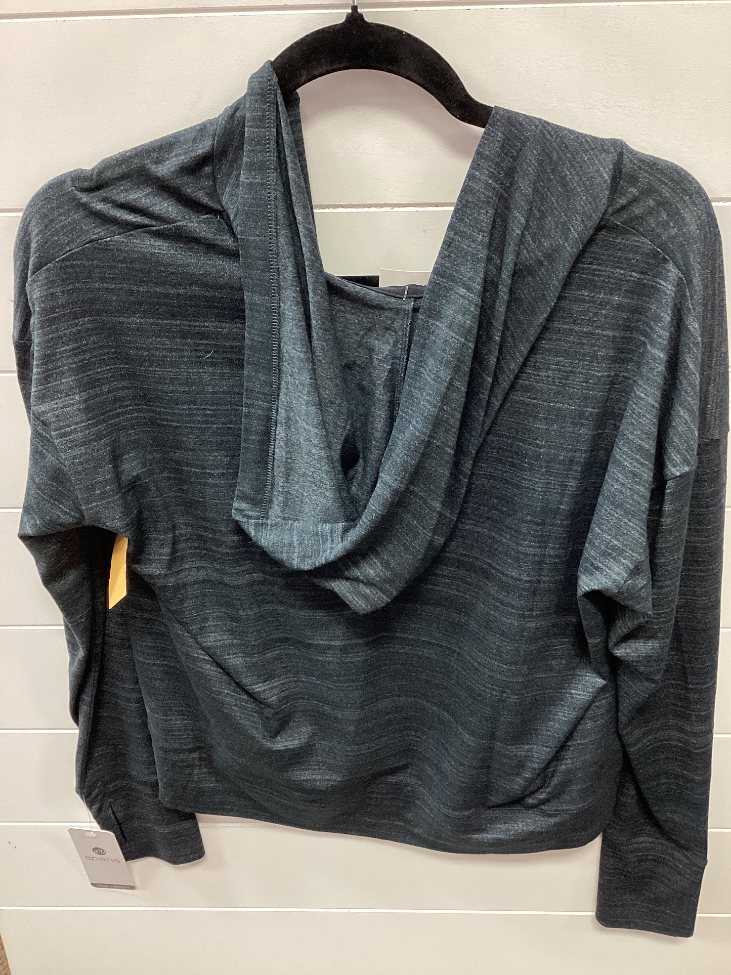 Athletic Top Ls Hoodie By Apana In Grey, Size:S