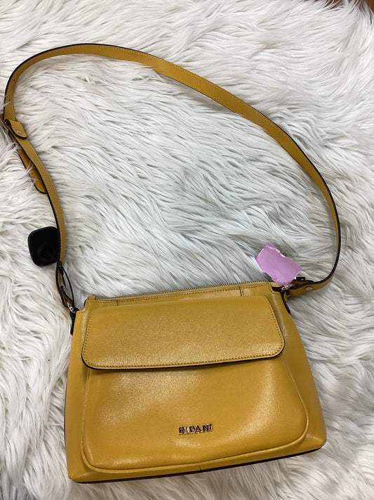 Handbag Leather By Cma In Yellow, Size:Medium