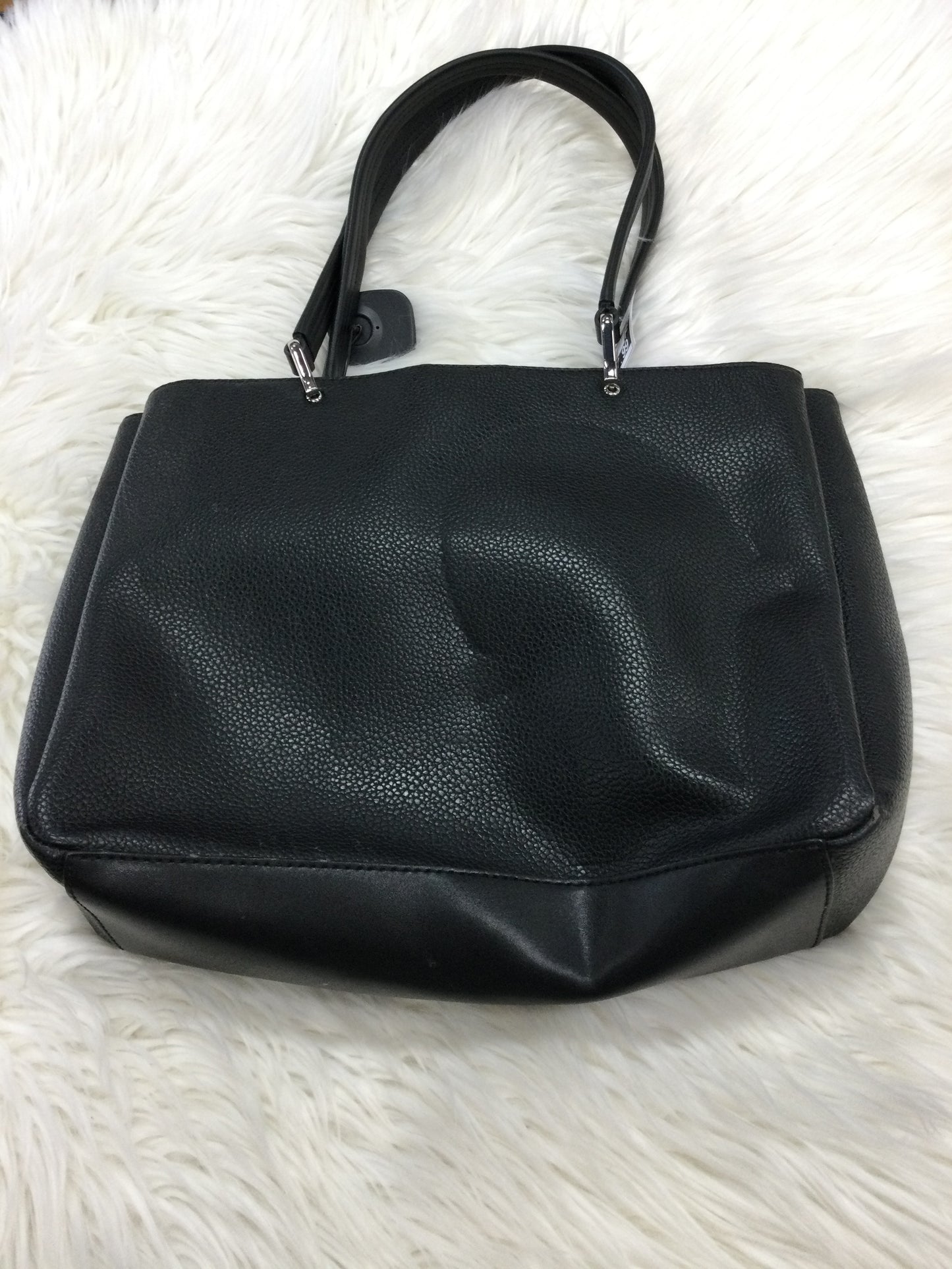 Handbag Leather By Calvin Klein In Black, Size:Large
