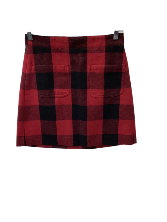 Skirt Mini & Short By J. Crew In Plaid Pattern, Size:0