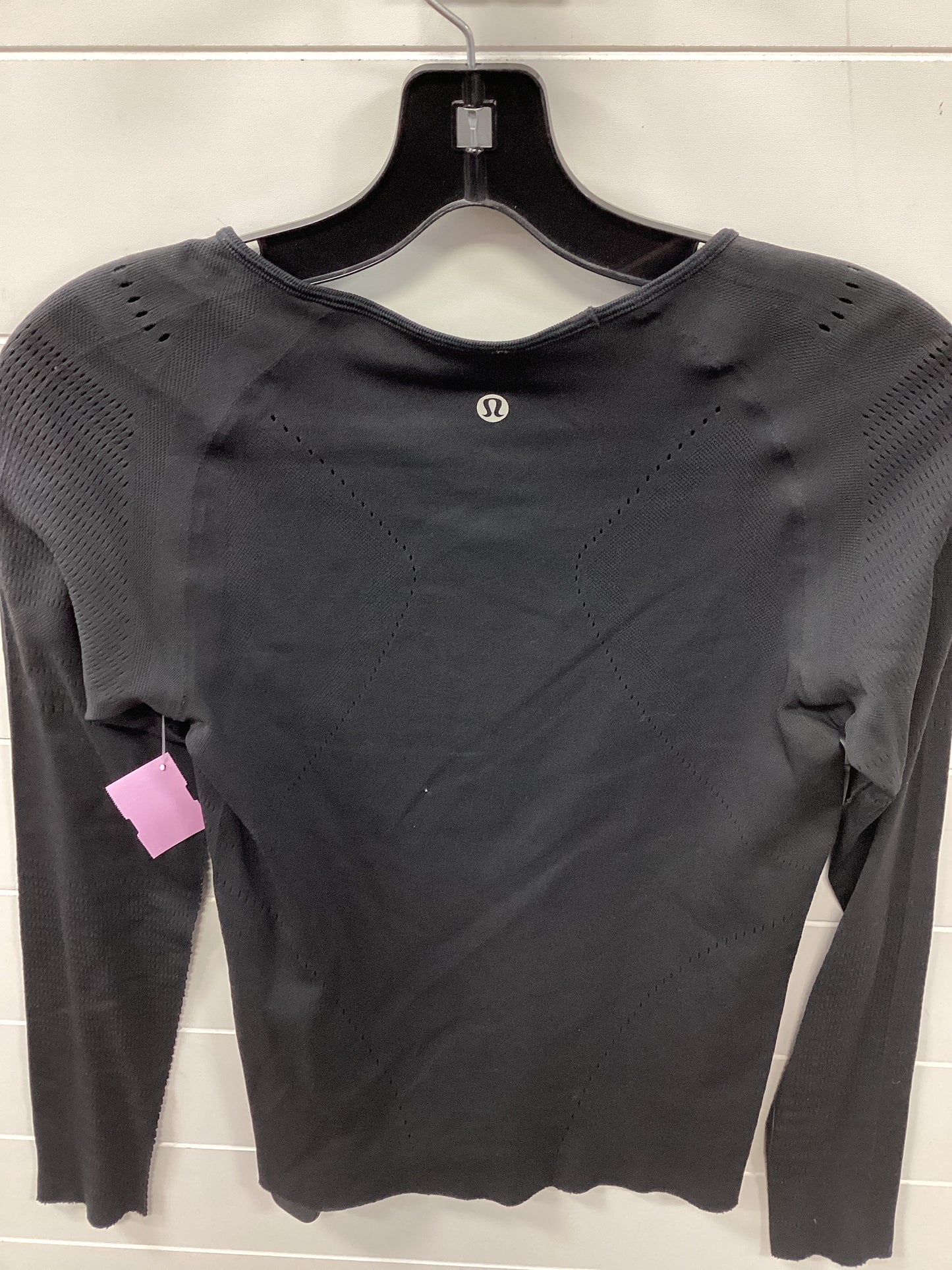 Athletic Top Ls Crewneck By Lululemon In Black, Size:4