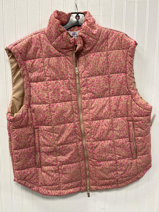 Vest Puffer & Quilted By Joy Lab In Pink & Tan, Size:1X